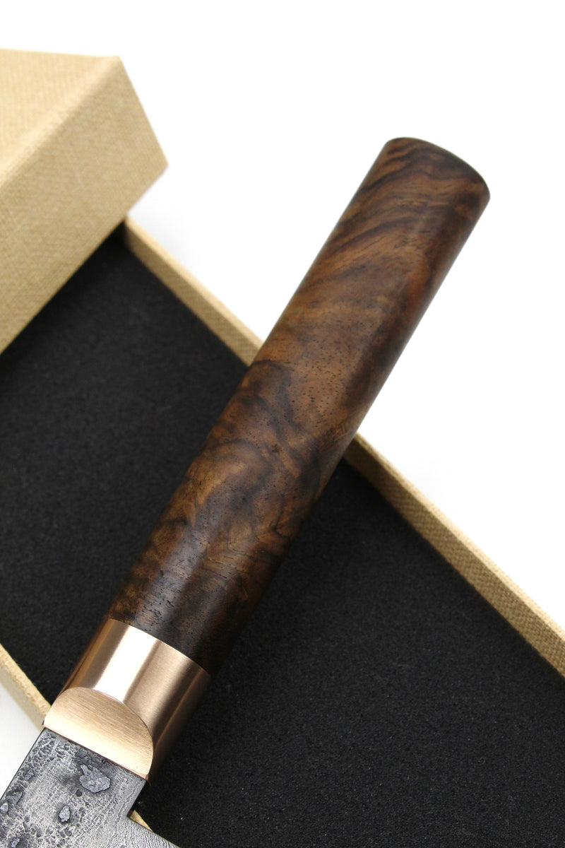 Damascus Santoku Walnut 500L