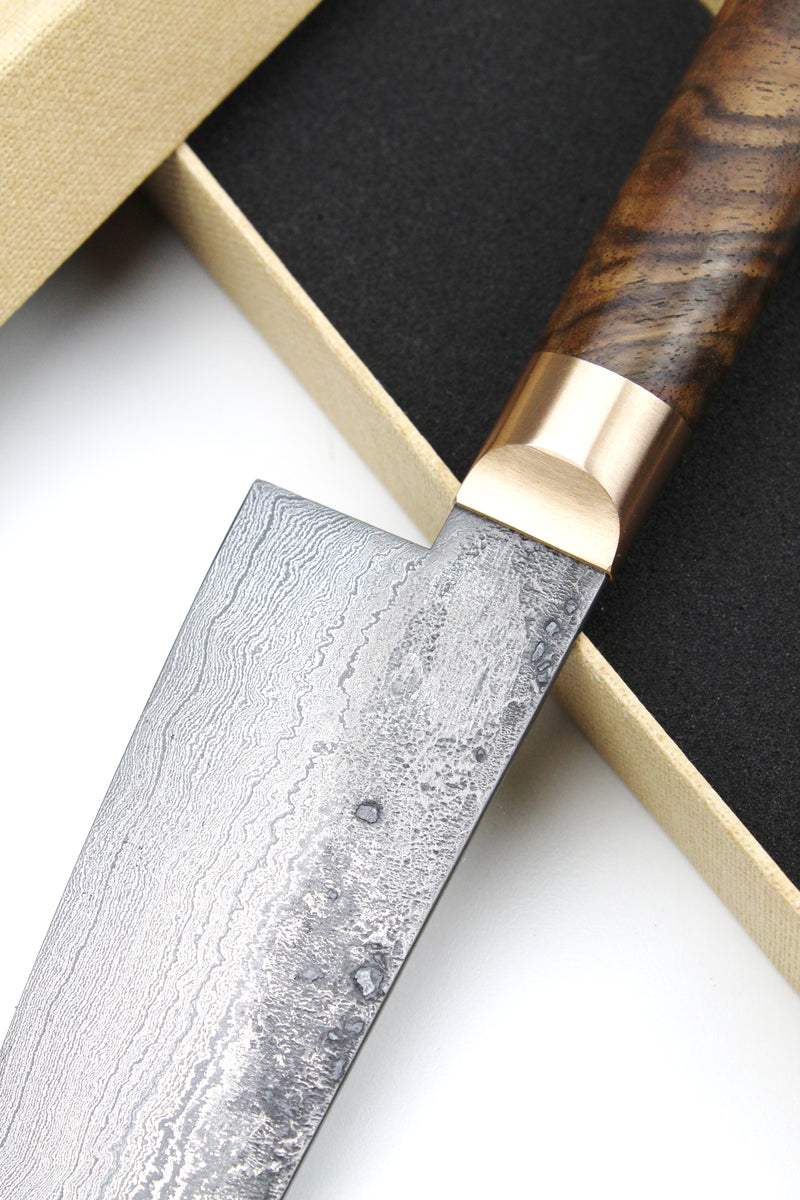 Damascus Santoku Walnut 500L