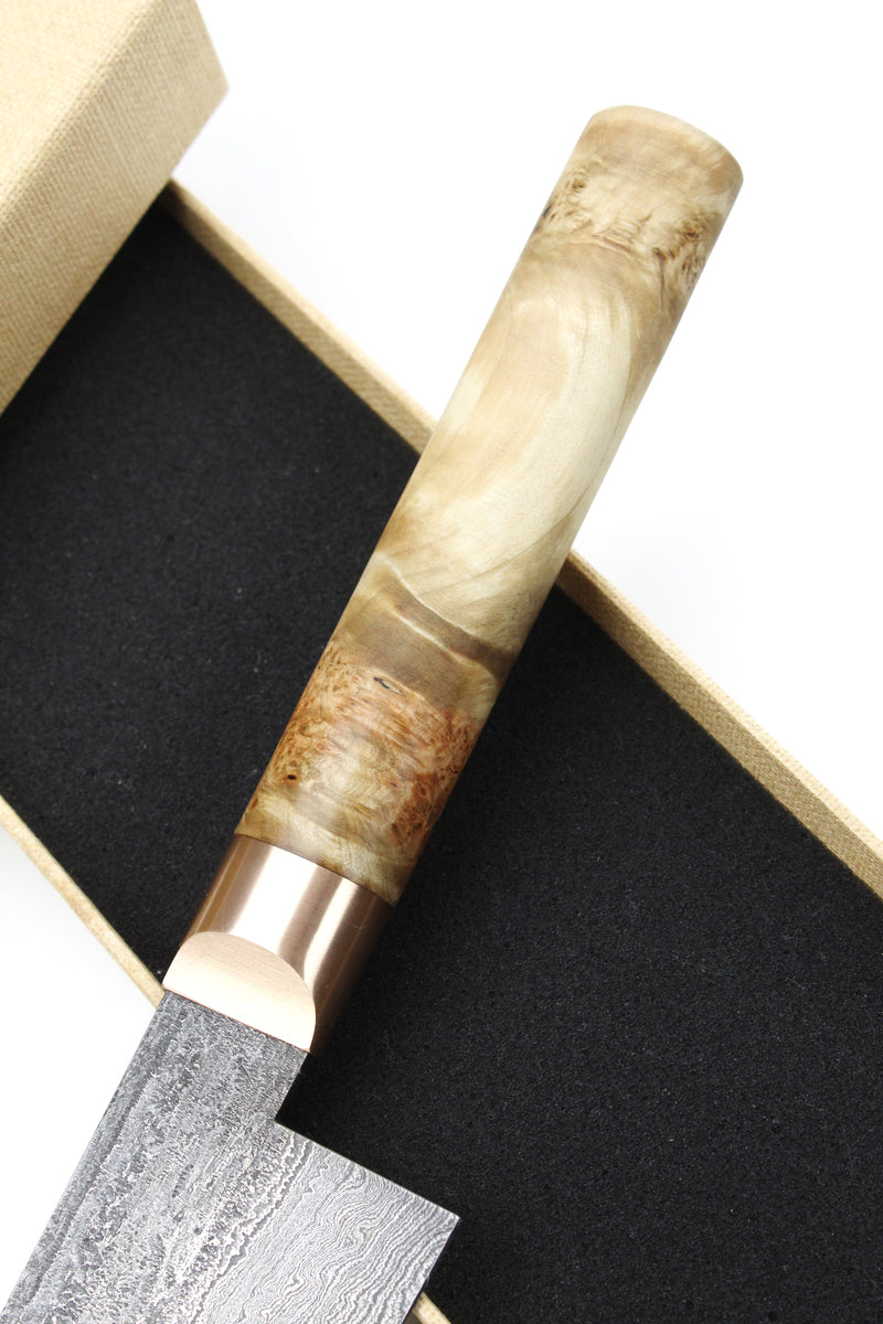 Damascus Santoku 500L Maple