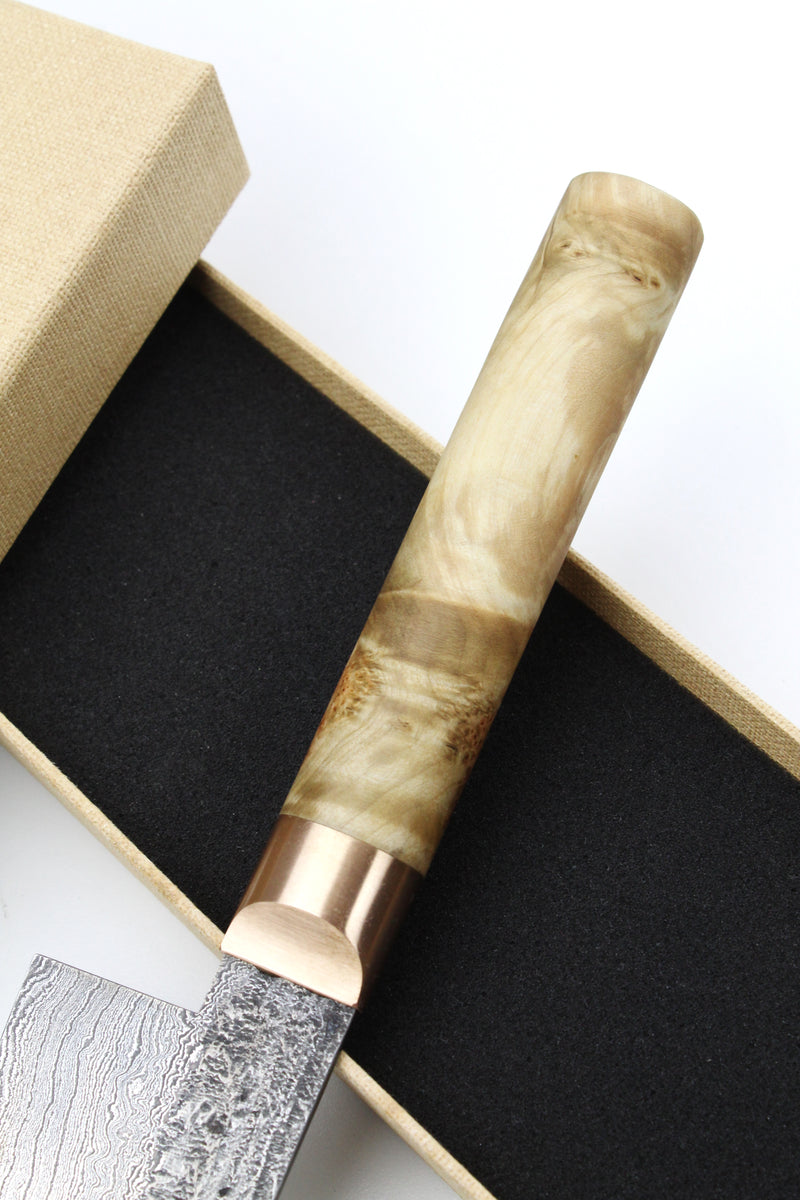 Damascus Santoku 500L Maple