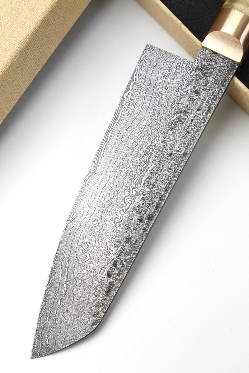 Damascus Santoku 500L Maple