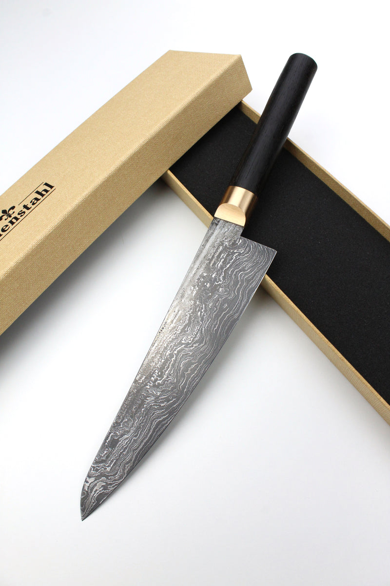 Gyuto Damascus Bog Oak