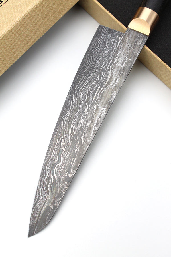 Gyuto Damascus Bog Oak