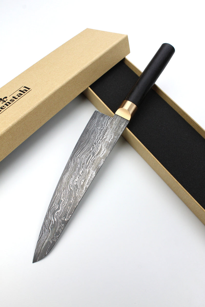 Gyuto Damascus Bog Oak