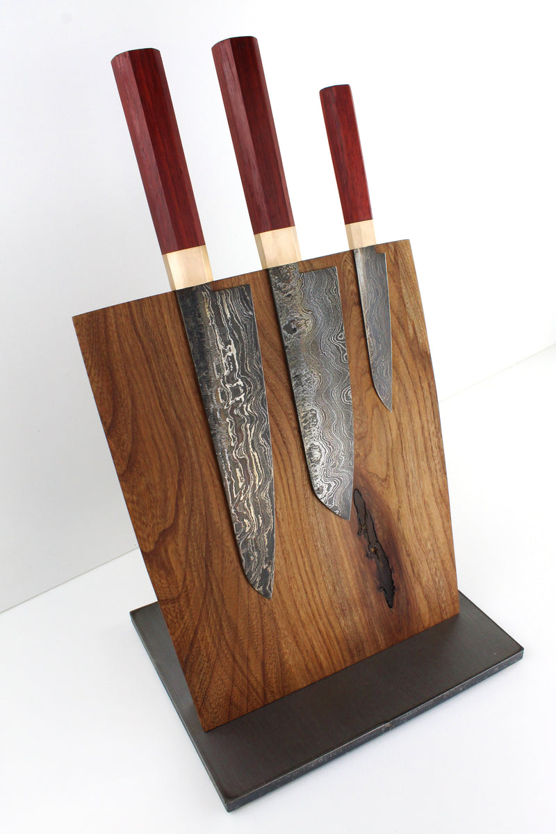 Premium Knife Set Octagonal Padouk
