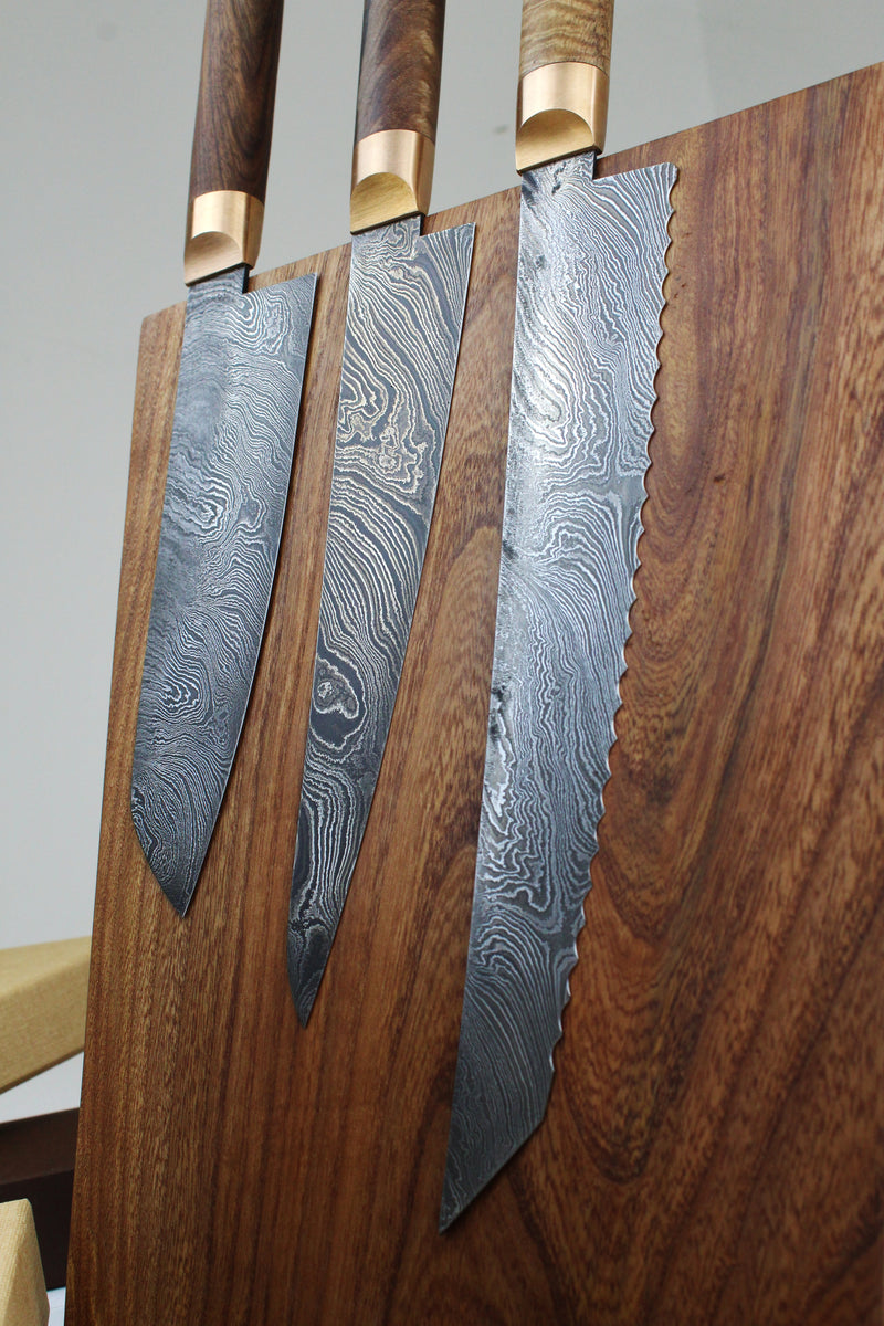 Premium Knife Set Oval Walnut